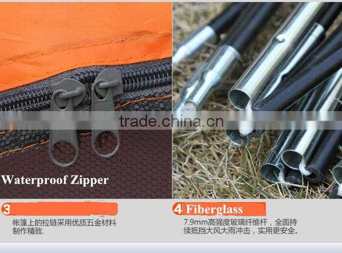 180T Silver Plaster Waterproof Flame Retardant Camping Tent