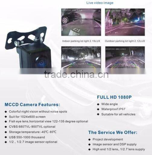 Hign end super HD night vision MCCD camera with 135 degree wide horizontal view angle