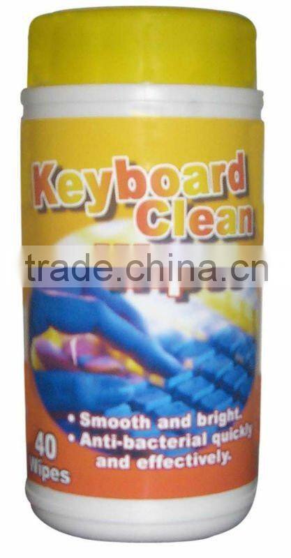 computer screen lens cleaner wet wipes, OEM offered, CE certification, China factory