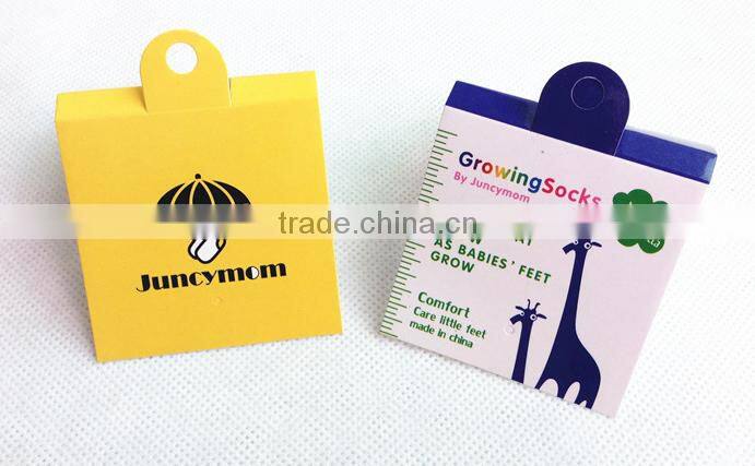Customerized hangtag paper tag printing sock header card