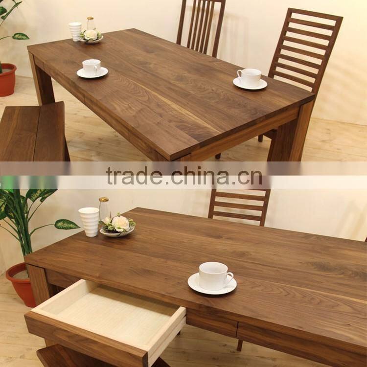 Durable and Easy to use top dining table with various kind of wood made in Japan