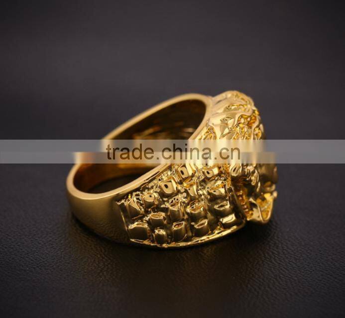 wholesale fashion man Medusa gold men's ring