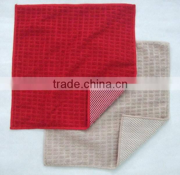 40x40cm bright color tea towel warp knitted microfiber towel 80% polyester 20% polyamide microfiber towel