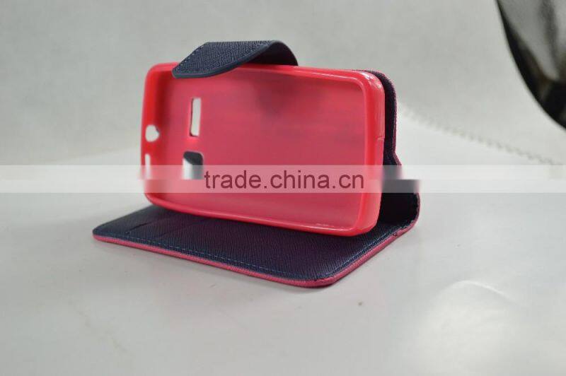 2016 Hot Sales Flip cover PU Leather Cases for iphone6 with TPU Holder, Two Card Slots and Stand Funtion