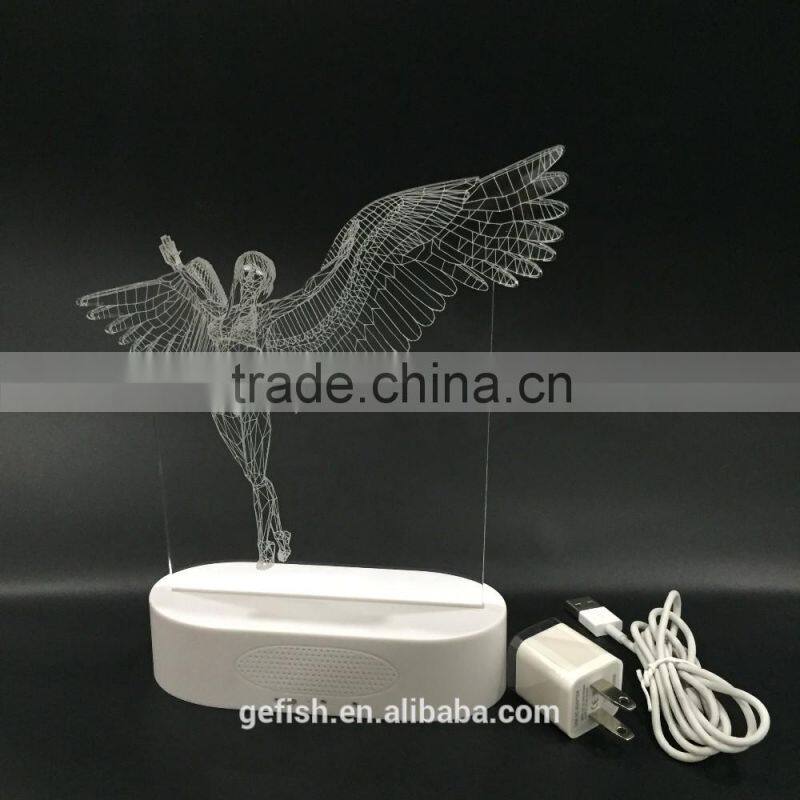 Hot acrylic 3D lamp for Christmas gift