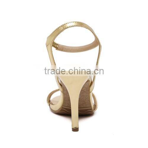 high heel shoes gold shoes women popular shoes 2016 PL1693