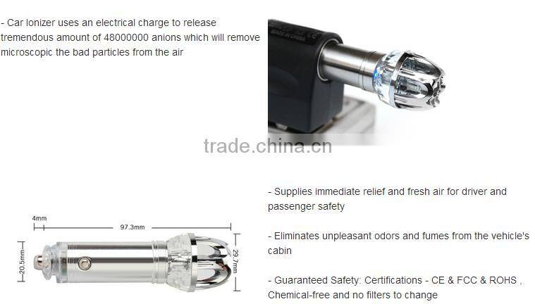 car air ionizer jo-6281 Ion refresher & air ionizer/mini car ionizer oxygen bar