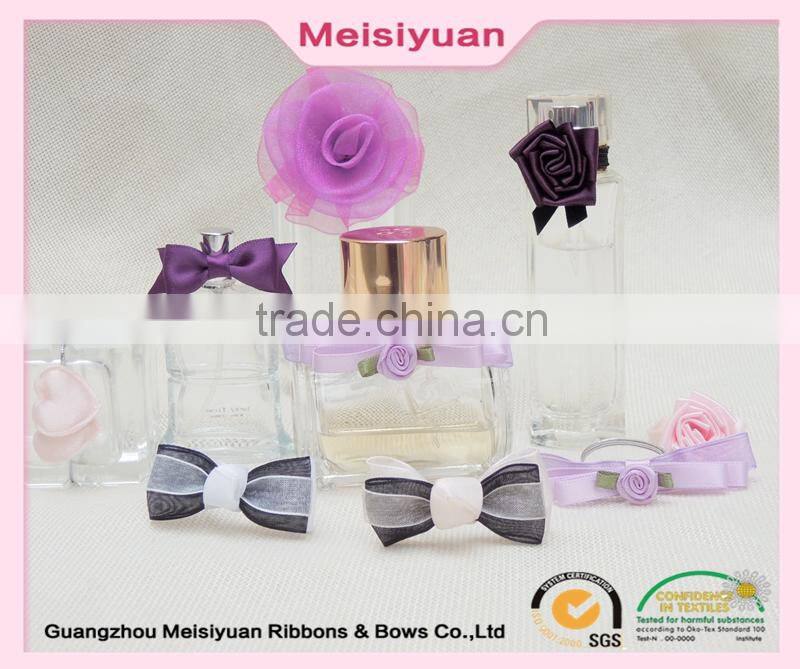 Satin Ribbon bow bottle decoration for glass perfume bottle decoration bow tie straps wine bottle pull flower ribbon