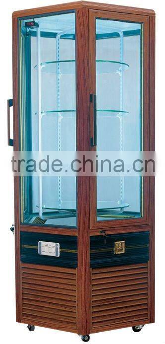 Refrigeration revolving cake showcase for Supermarket