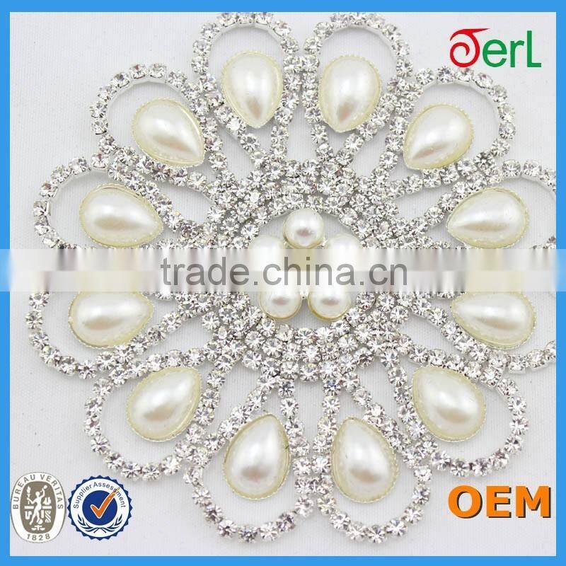 Sew on 888cystal rhinestone lace for wedding