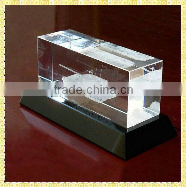 Personalized 3D Laser Engraving Crystal For Business Souvenir Gifts