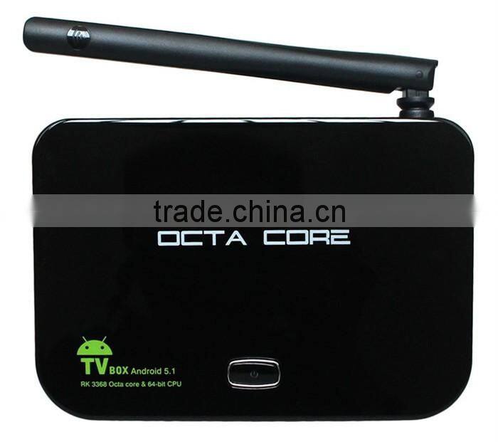 Z4 Android 5.1 Lollipop OS RK3368 Octa Core 64Bit TV Box 2GB RAM 16GB ROM BT 4.0 Dual wifi 2.4G 5.8G Set Top Smart Media Player