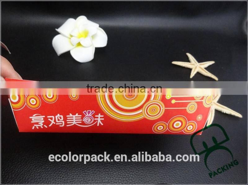 Chicken nugget chips tray custom printed paper food tray