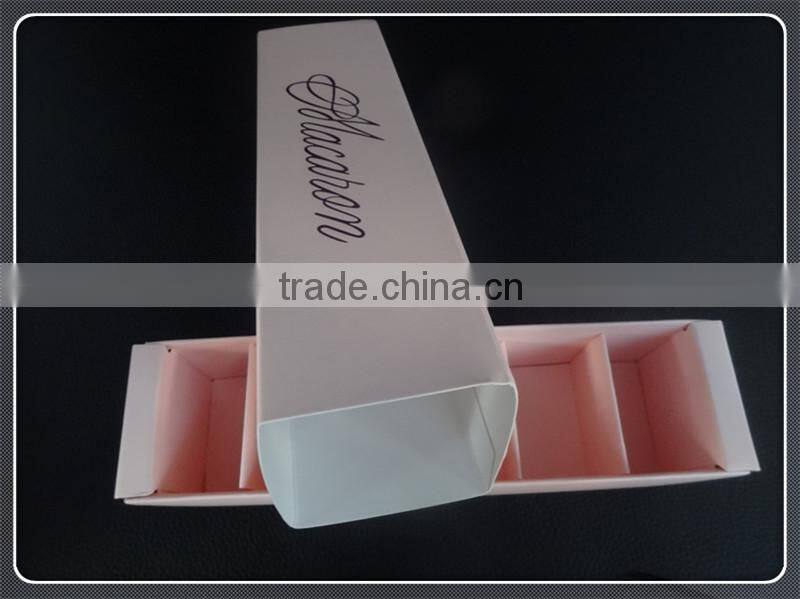 Customized High Quality 4,6,12,24pcs Pink Wholesale Macarons Box