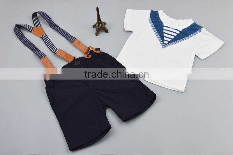 2016 new arrival sailor clothing little gentleman set boys clothing sets
