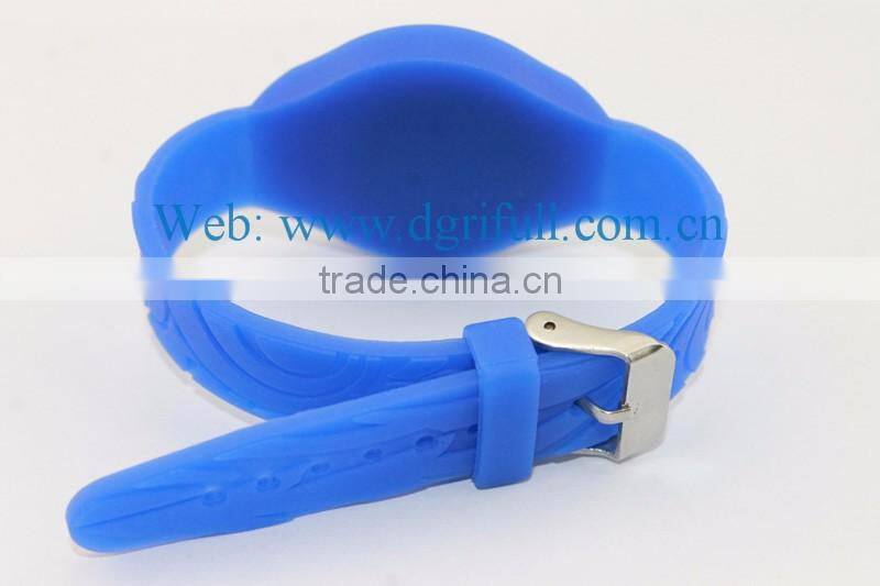 High Frequency HF justable RFID Silicone Wristband support Reading writing