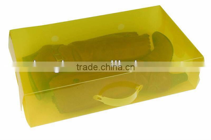 clear plastic packaging shoe box