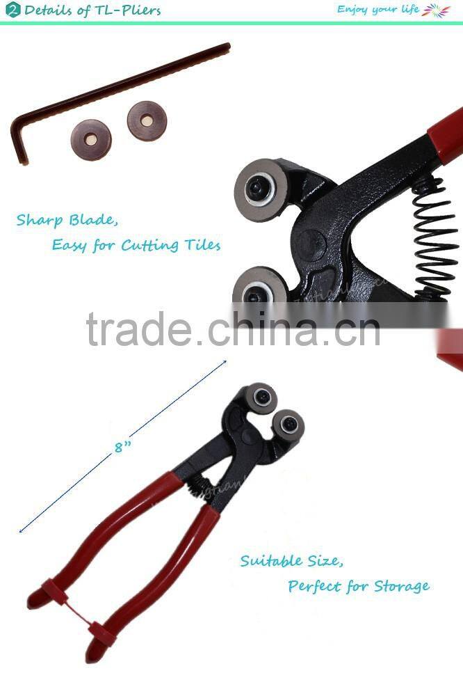 8 Inches Glass Tile Cutting Mosaic Pliers,Wheeled Mosaic Glass Tile Nipper cutter,factory Ceramic tile glass cutter pliers