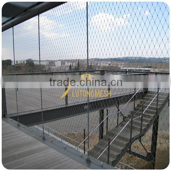 handrail stainless steel cable,stainless steel wire rope mesh net, cable wire netting mesh