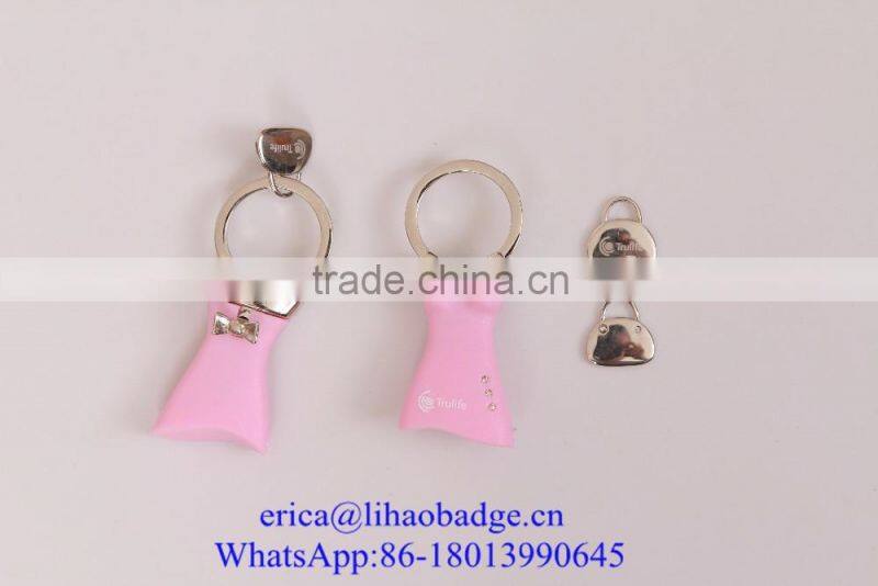 Top new 2016 women fashion dress designer locket key chain silver plated chain with locket