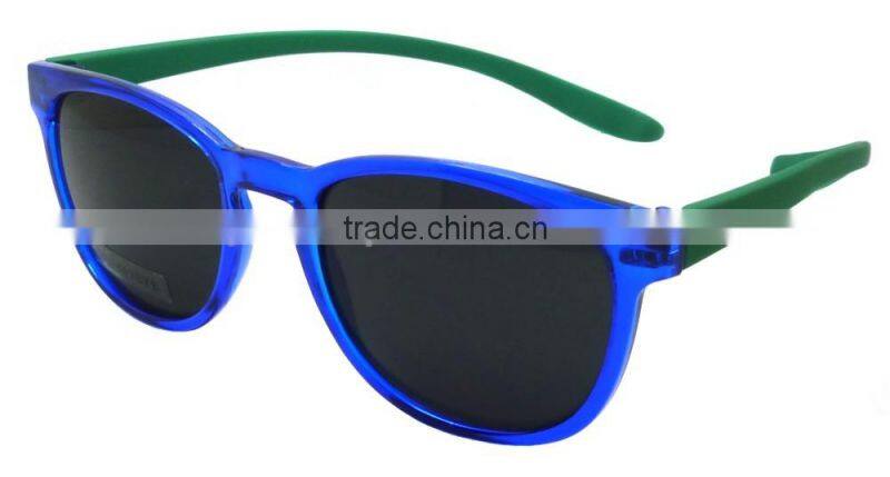 2015 High Quality Especial Design Transparent Colored Frame Interchangeable Long Temple Sunglasses