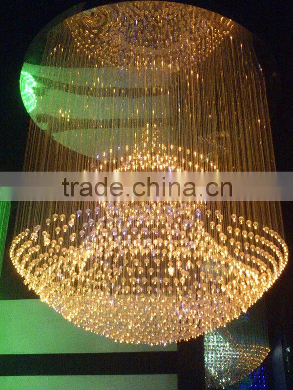Large-scale place decoration color changeable chandelier pendant light