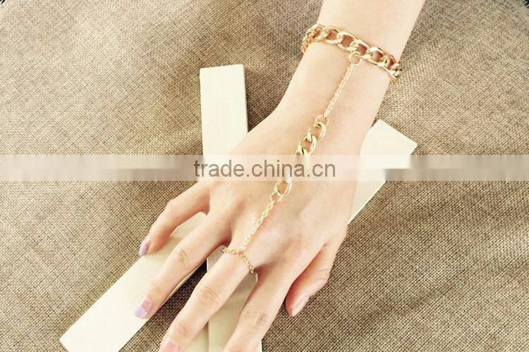 Saudi India wedding bridal gold chain bracelet rings
