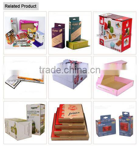 Lid hinged base with extend flap rigid paper print box for play card