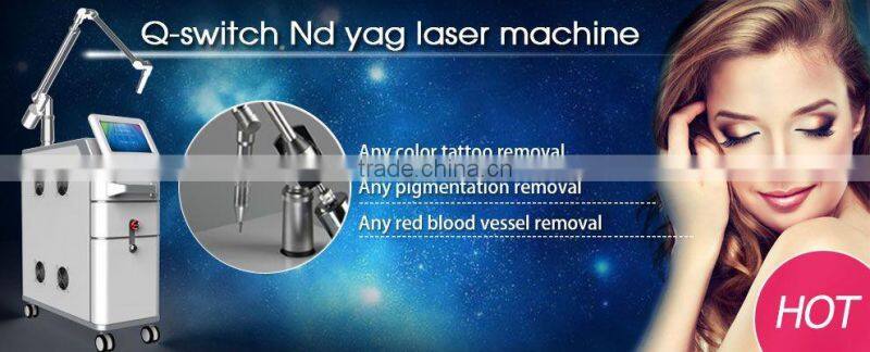 Factory price!!!q-switch nd yag laser tattoo removal pigment removal whitening medical machine