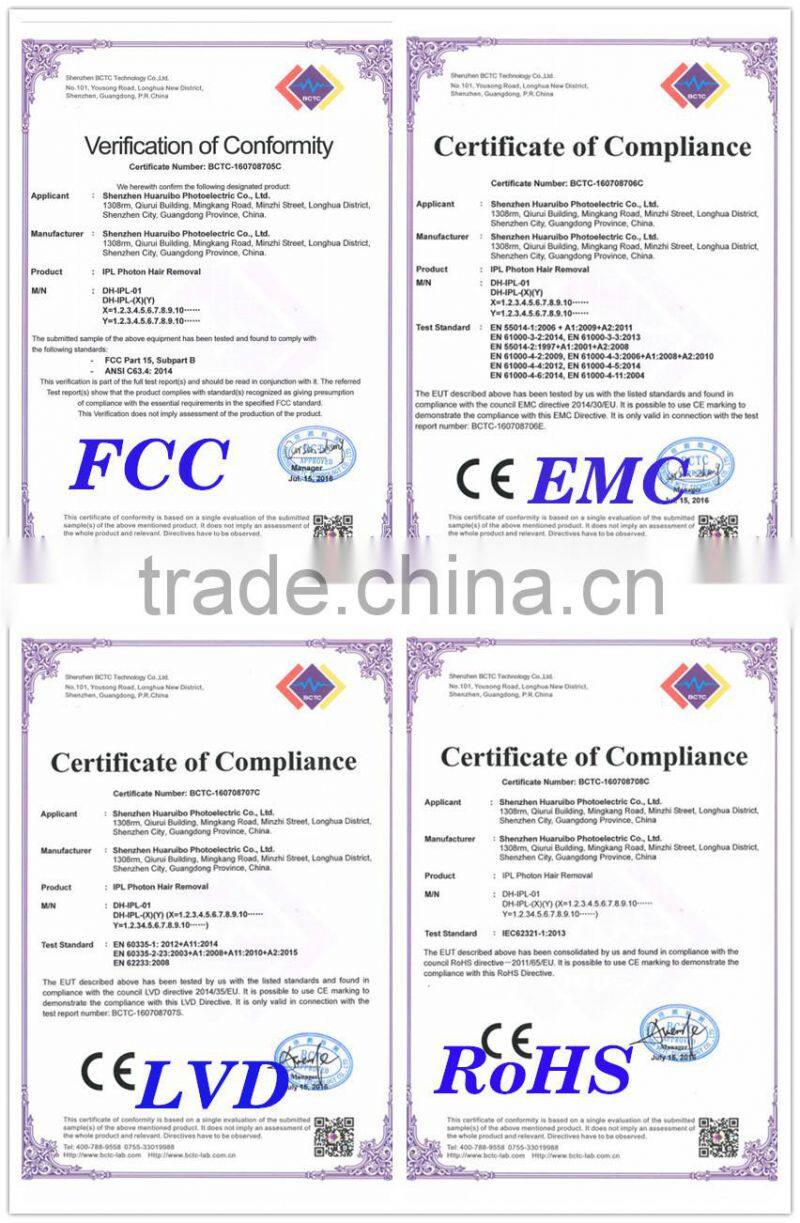 Laser Beauty Equipment electric ipl hair removal machine use for body bikini face