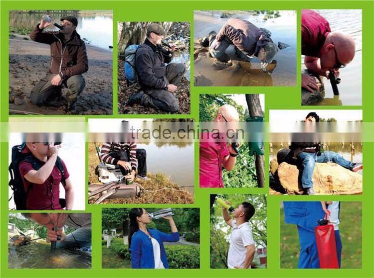 Good Quality Outdoor Plastic Bottle With Filter Camping Outdoor Portable Water Filter