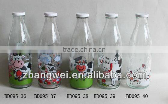 1 liter glass bottle for milk