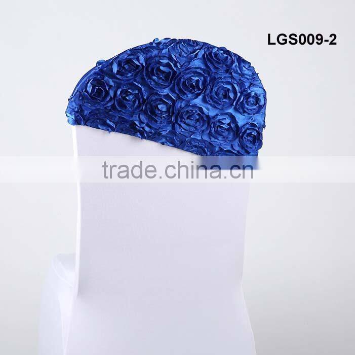 wholesale red polyester rosette chair sash