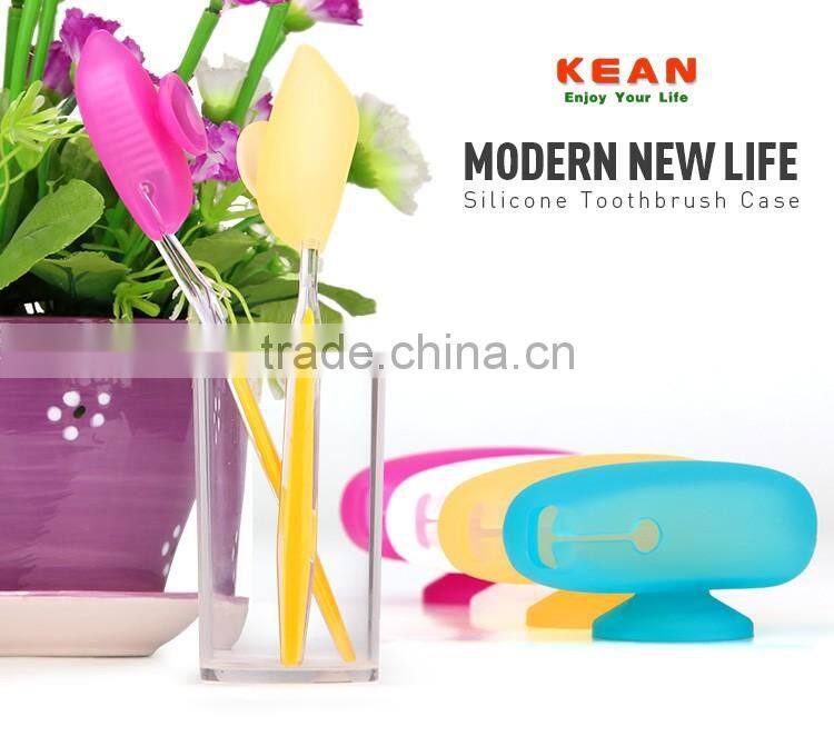 Convenient strawberry shape silicone toothbrush head holder