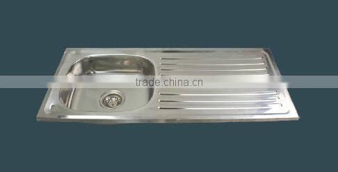 Export Indonesia single bowl with single drainboard stainless steel kitchen sink