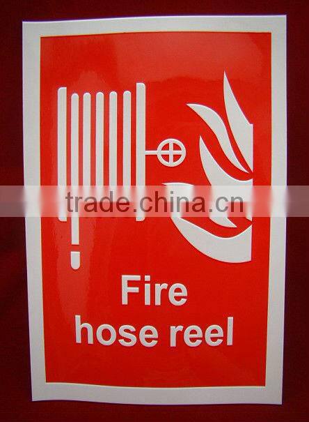 Printing label custom fire hose reel pvc sticker