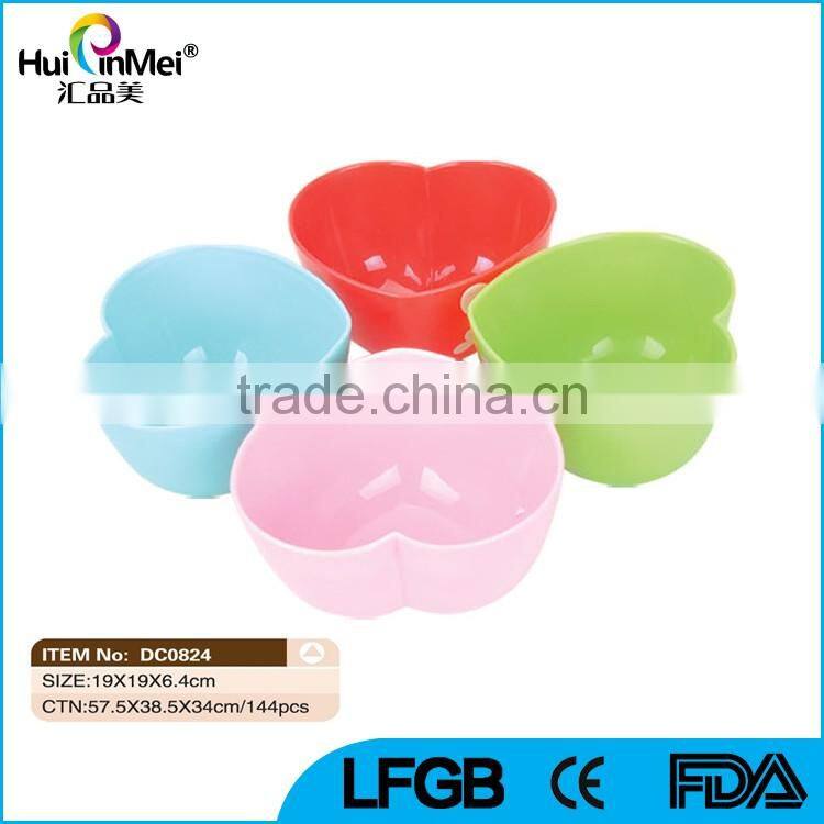 Heart-shaped Kids Carton Plastic Bowl