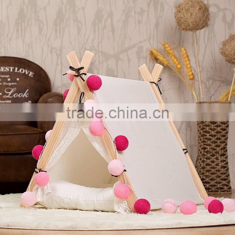 2016 best-selling dog cat pet furry babies house bunk bed tent carrier cage teepee tipi soft Factory for wholesale
