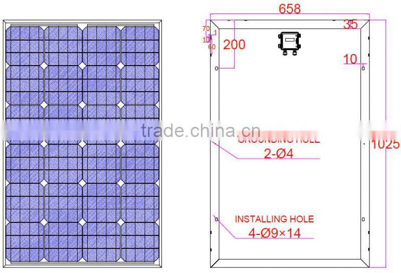 100 Watt Monocrystalline Solar Panel