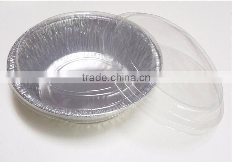 Custom Bops material transparent blister round plastic cover for foil bowl