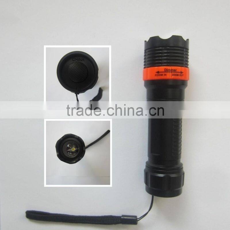 3 Modes Portable ABS Zoom LED Mini Flashlight Torch