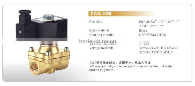 Bona Direct Acting Brass Standard/Magnetic Solenoid Valve DC12V DC 24V AC 12V AC24V