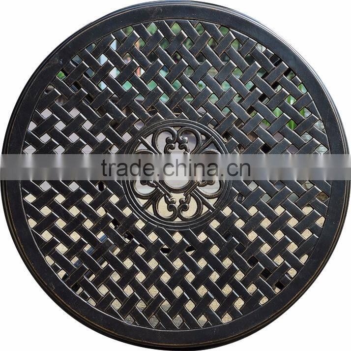 Bronze dining set aluminum patio furniture