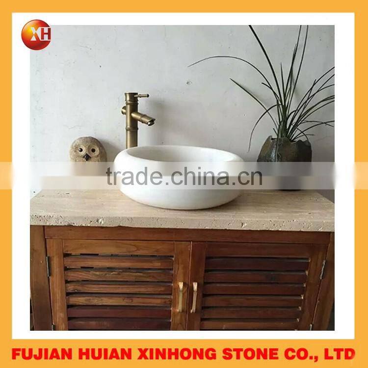 Snow White New Style Stone Wash Basin,Water Faucet and Basin