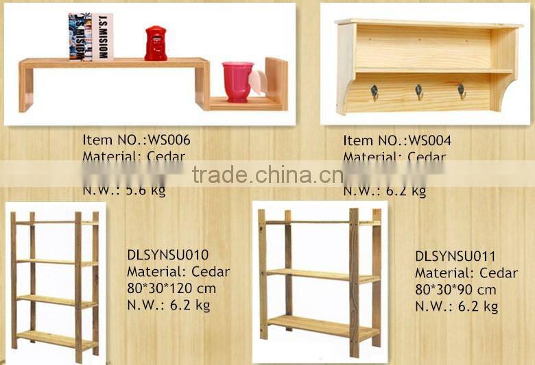 Carbonized wooden shelf