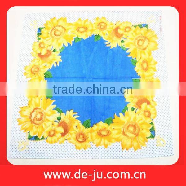 Embroidered Printing Flower Pattern Handkerchiefs