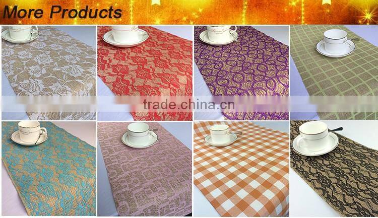 Awards Banquet table runner polyester jute fabric