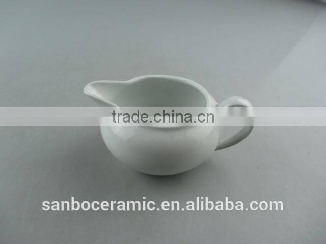 Stock wholesale cheap high white ceramic milk jug