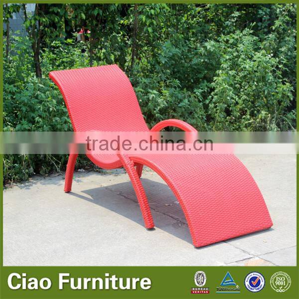 Aluminum beach chairs rattan recliner sun lounger