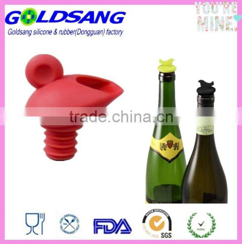FDA food grade Silicone bottle stopper wine pourer
